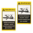 2 Pieces / Set Attention Warning Stickers Kayak Paddles Fishing Boat Canoe Car Truck Motorbike Decals