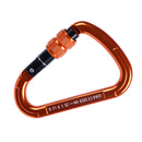 Magicdeal 25KN D-Shape Screwgate Locking Carabiner Hook for Outdoor Rock Climbing Mountaineering Caving Rescue Orange
