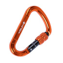 Magicdeal 25KN D-Shape Screwgate Locking Carabiner Hook for Outdoor Rock Climbing Mountaineering Caving Rescue Orange