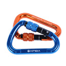 Magicdeal 25KN D-Shape Screwgate Locking Carabiner Hook for Outdoor Rock Climbing Mountaineering Caving Rescue Orange