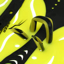 1 Pair Large Yellow Adult Men Adjustable Silicone Swimming Hand Paddle Swim Fins 8.66 x 5.9 inches