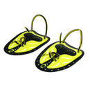 1 Pair Large Yellow Adult Men Adjustable Silicone Swimming Hand Paddle Swim Fins 8.66 x 5.9 inches