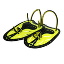 1 Pair Large Yellow Adult Men Adjustable Silicone Swimming Hand Paddle Swim Fins 8.66 x 5.9 inches