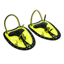 1 Pair Large Yellow Adult Men Adjustable Silicone Swimming Hand Paddle Swim Fins 8.66 x 5.9 inches