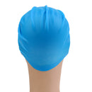 Adult High Stretch Waterproof Silicone Swim Cap Hat Blue