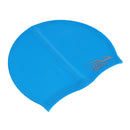 Adult High Stretch Waterproof Silicone Swim Cap Hat Blue