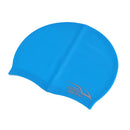 Adult High Stretch Waterproof Silicone Swim Cap Hat Blue