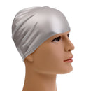 Adult High Stretch Waterproof Silicone Swim Cap Hat Gray