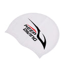 Adult High Stretch Waterproof Silicone Swim Cap Hat White