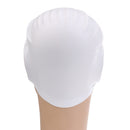 Adult High Stretch Waterproof Silicone Swim Cap Hat White
