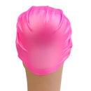 Adult High Stretch Waterproof Silicone Swim Cap Hat Pink