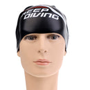 Adult High Stretch Waterproof Silicone Swim Cap Hat Black