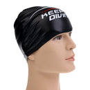 Adult High Stretch Waterproof Silicone Swim Cap Hat Black