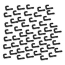 50pcs Kayak Canoes Boats Nylon J Lashing Hooks Bungee Hooks Hole Dia. 4mm