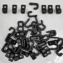 50pcs Kayak Canoes Boats Nylon J Lashing Hooks Bungee Hooks Hole Dia. 4mm