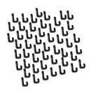 50pcs Kayak Canoes Boats Nylon J Lashing Hooks Bungee Hooks Hole Dia. 4mm