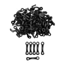 Pack of 50 Nylon Black Kayak Canoe Boat Deck Loops Pad Eye Kayak Accessories