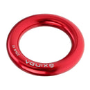Magicdeal 22KN Seamless Forged Rappel Ring Rigging Plate for Rock Climbing Tree Climbing Arborist Hammock Red