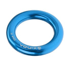 Magicdeal 22KN Seamless Forged Rappel Ring Rigging Plate for Rock Climbing Tree Climbing Arborist Hammock Blue