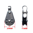 Marine Stainless Steel Kayak Canoe Boat Pulley - Use with up to 5mm Line - For Anchor Trolley Systems