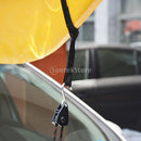 2 Pieces / Set 9.35ft Kayak Canoe Bow and Stern Rope Tie Down Strap with Hooks Pulley 130KG