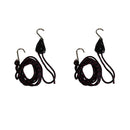 2 Pieces / Set 9.35ft Kayak Canoe Bow and Stern Rope Tie Down Strap with Hooks Pulley 130KG