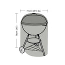 UV Protection Waterproof Black Barbecue Cover for Outdoor Garden Patio Kettle BBQ Grill 76 x 71cm