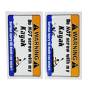2 Pieces / Set Vinyl Self Adhesive Waterproof Warning Stickers Decals Lables for Kayak Inflatable Boat Paddle Oar