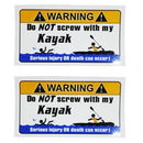 2 Pieces / Set Vinyl Self Adhesive Waterproof Warning Stickers Decals Lables for Kayak Inflatable Boat Paddle Oar