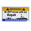 2 Pieces / Set Vinyl Self Adhesive Waterproof Warning Stickers Decals Lables for Kayak Inflatable Boat Paddle Oar