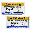 2 Pieces / Set Vinyl Self Adhesive Waterproof Warning Stickers Decals Lables for Kayak Inflatable Boat Paddle Oar