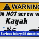 2 Pieces / Set Vinyl Self Adhesive Waterproof Warning Stickers Decals Lables for Kayak Inflatable Boat Paddle Oar