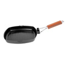 Outdoor Camping Cooking BBQ Portable Folding Frying & Grill Non-stick Iron Pan 8.3"