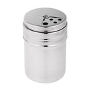 6 Pieces Portable Stainless Steel Condiment Seasoning Salt Sugar Pepper Jar Dispenser Bottles Shaker Pot for Outdoor Travel Camping BBQ