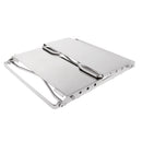 Foldable Durable Steel BBQ Grill Stand Camping Picnic Outdoor Travel Fishing Backpacking with Windshield