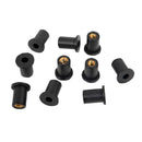 6 Pieces Motorcycle / ATV M5 Rubber Well Nut Windscreen & Fairing Wellnuts