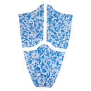 1 Set of 9 Pieces EVA Foam Surfboard Traction Pads with Tail Pad Surfing Surf Full Deck Grips, White + Blue