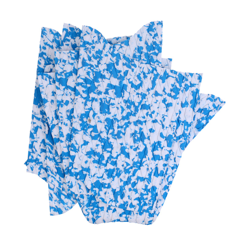 1 Set of 9 Pieces EVA Foam Surfboard Traction Pads with Tail Pad Surfing Surf Full Deck Grips, White + Blue