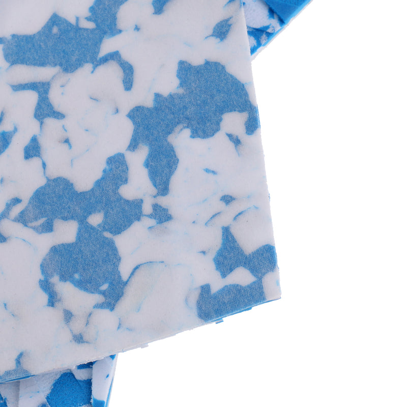 1 Set of 9 Pieces EVA Foam Surfboard Traction Pads with Tail Pad Surfing Surf Full Deck Grips, White + Blue