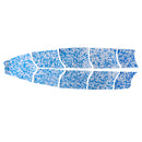1 Set of 9 Pieces EVA Foam Surfboard Traction Pads with Tail Pad Surfing Surf Full Deck Grips, White + Blue