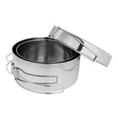 4 Pieces Stainless Steel Folding Lightweight Outdoor Tableware Backpacking Camping Picnic Cookware Cook Set
