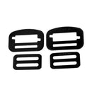 2 Pairs Alloy Steel Fastener Locking Clip for Rock Climbing Harnesss Black