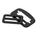 2 Pairs Alloy Steel Fastener Locking Clip for Rock Climbing Harnesss Black