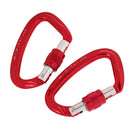 2 Pieces / Set 24KN Carabiner Screw Lock Hook For Rock Climbing Hammock Hook