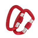 2 Pieces / Set 24KN Carabiner Screw Lock Hook For Rock Climbing Hammock Hook