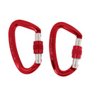 2 Pieces / Set 24KN Carabiner Screw Lock Hook For Rock Climbing Hammock Hook