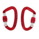 2 Pieces / Set 24KN Carabiner Screw Lock Hook For Rock Climbing Hammock Hook