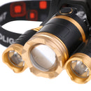 New 1800 Lumen 3x T6 LED 4 Modes Headlamp Night Fishing Hunting Running Cycling Camping Hiking Travel Outdoor Headlight Torch Work Light