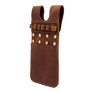 Cow Leather Archery Arrow Quiver Holder Side Hip Belt Bag Pocket - Brown
