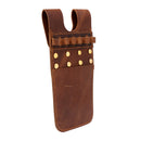 Cow Leather Archery Arrow Quiver Holder Side Hip Belt Bag Pocket - Brown